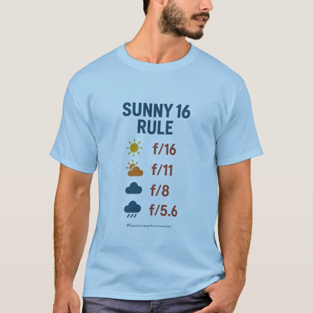 Mens Sunny 16 Rule T-Shirt (Frente)