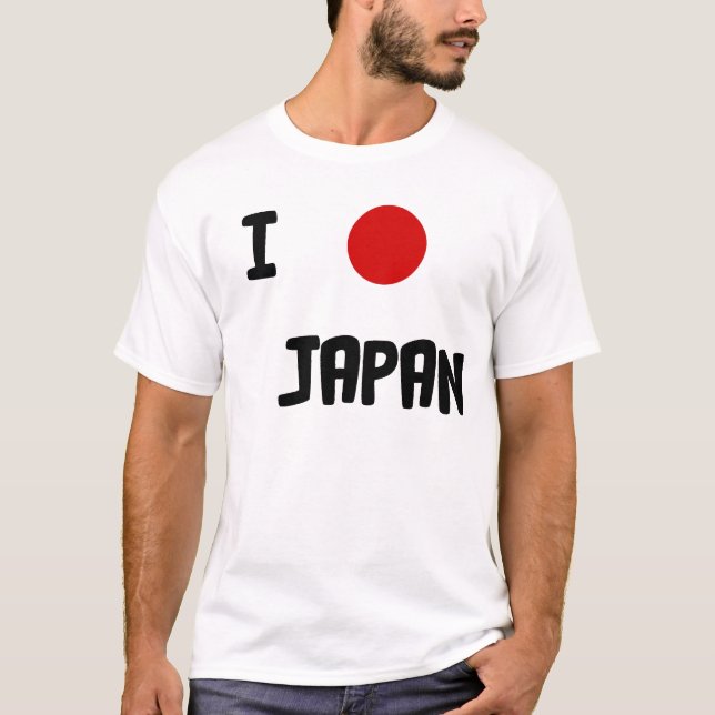 Mens T-Shirt (Eu Amo O Japão) (Frente)