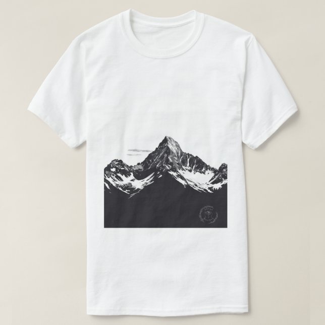 Men's t-shirt with a black and white design (Frente do Design)