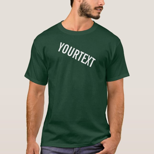 Mens T-Shirts Adicionar O Texto Design Moderno (Frente)