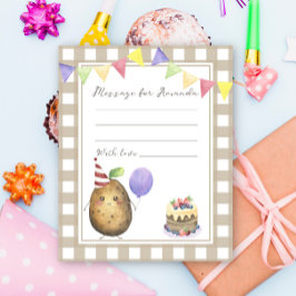 Mensagem da cápsula de aniversário da batata