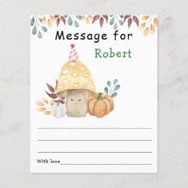 Mensagem da cápsula de aniversário de cogumelos no