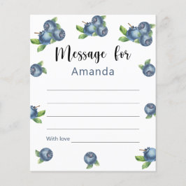 Mensagem da cápsula de aniversário de mirtilos