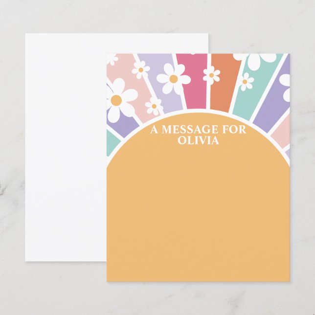 Mensagem da Cápsula do Primeiro Aniversário do Sol (Frente/Verso)