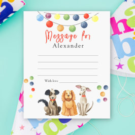 Mensagem de cápsula do tempo para crianças do cão