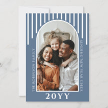 Mensagem de cartão de foto de Ano Novo moderno no