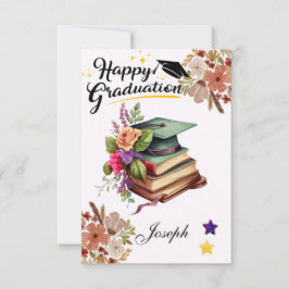 mensagem de cartão de presente de graduação única 
