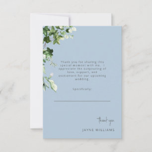 Mensagem de Casamento Ivy Azul Céu Agradecimento C