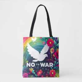 Mensagem de paz: Dove Over Wreath Tote Bag