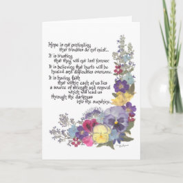 Mensagem do cartão Esperança