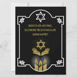 Mensagem do Funeral de Condolência Judaica