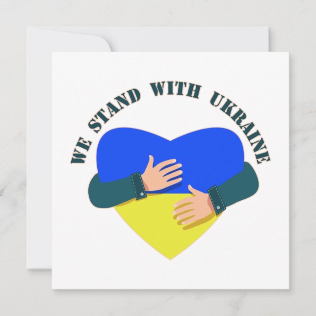 Mensagem inspiradora Estamos com a Ucrânia (Frente)