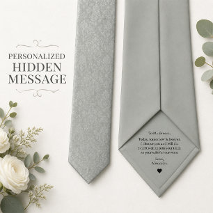 Mensagem Oculta Personalizada Gravata de Casamento