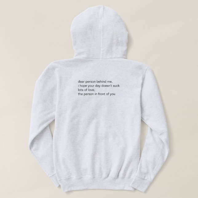 Mensagem positiva de um suéter capotado (Verso do Design)