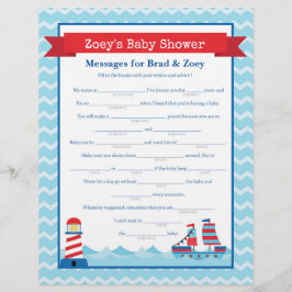 Mensagens para os pais serem Chás de fraldas náuti