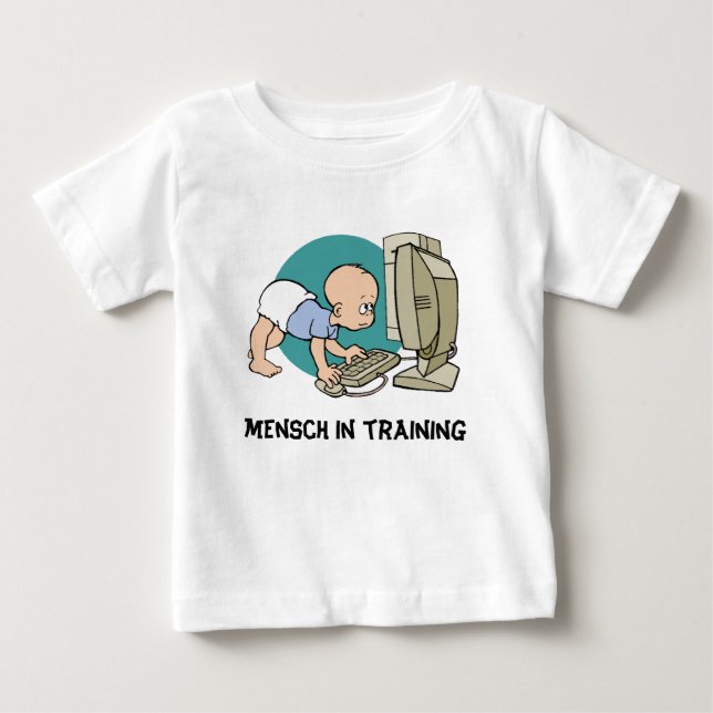 mensch em formação de camisa iídica ou (Frente)