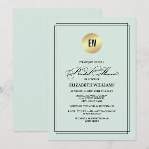 Menta  Convites de chá de panela Elegantes Pretos