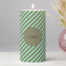 Menta Personalizada & Listras Diagonais de Ameixa