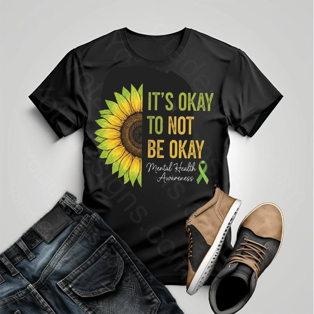 Mental Health Awareness Sunflower T-Shirt (Criador carregado)