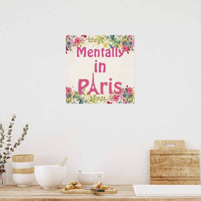 Mentally in Paris Poster (Cozinha)