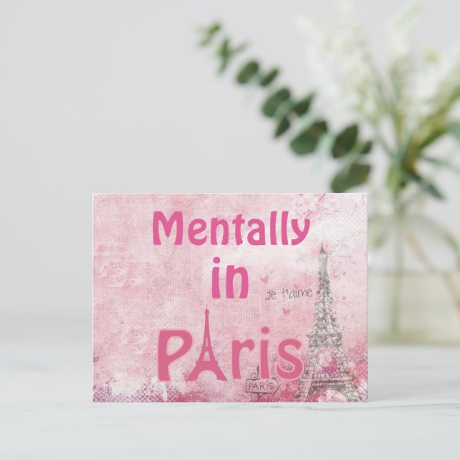 Mentalmente em cartão postal de Paris (Em pé/Frente)