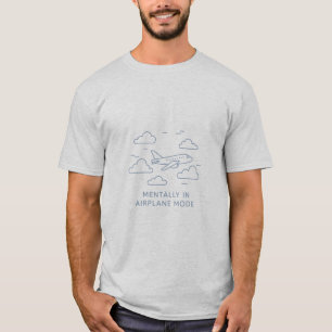 Mentalmente no Modo Avião – Camiseta Minimalista d