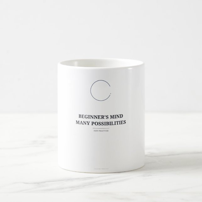 Mente de Principiante — Caneca de Café Zen (Centro)