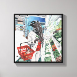 Mente Flayer Grocery Comprando Fantasy Canvas Impr