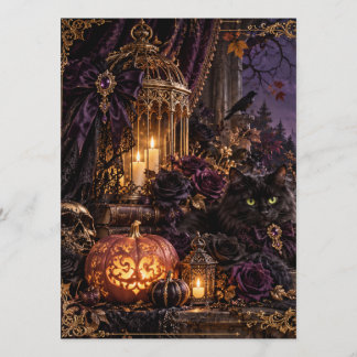 MENU 幻想的なゴシックハロウィン メニューカード