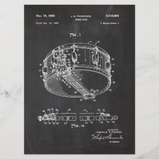 Menu 1962 Snare Drum - Patent Draw