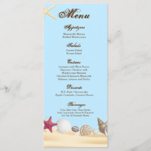 Menu 25 Cartões-menu Prateleiras-do-mar