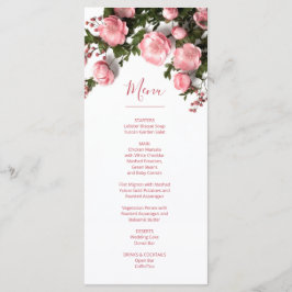 Menu 3D Roses Greenery Wildflowers