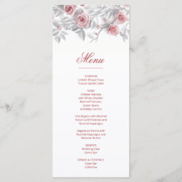 Menu 3D Roses Heritage Style 