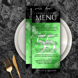Menu 55.º aniversário do Casamento Emerald