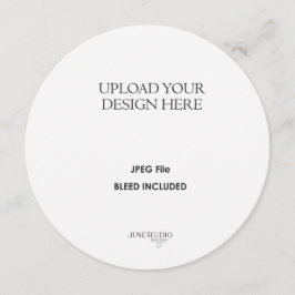 Menu 5.25" Round/ Circle or Square Card Printing