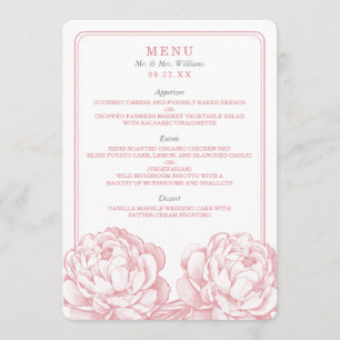 Menu A Bonito Coleção de Casamentos Florais Peony