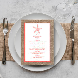 Menu A Coleção de Casamentos de Praia do Peixe-Estrelo 