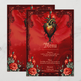 Menu A elegância gótica do coração