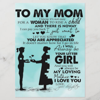 Menu À minha mãe design | Carta às mamães