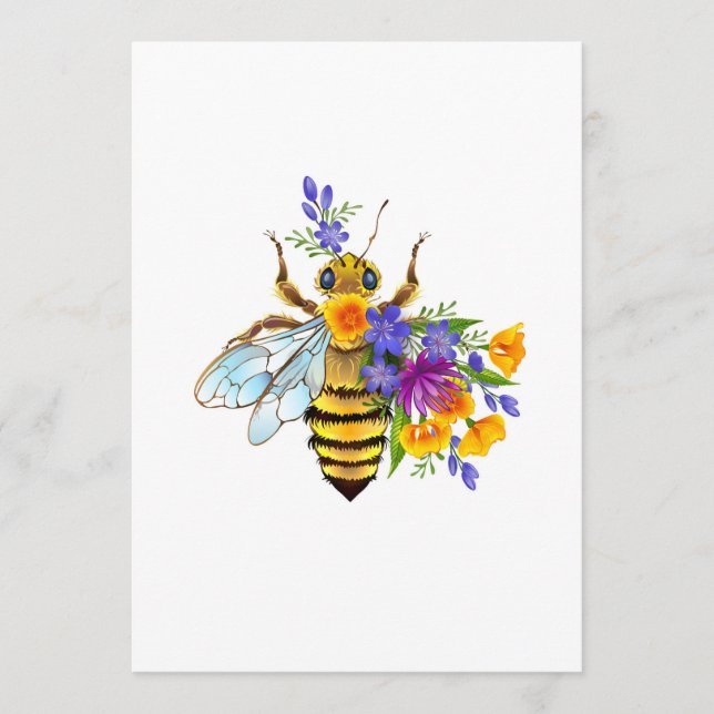 Menu Abeja flor com plantas silvestres (Frente)