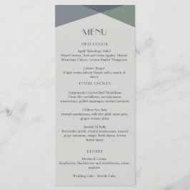 Menu Abstrato Geométrico Marinho do Sage Chic Azul