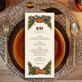 Menu Ação de Graças de Colheita de Americanas Quentes