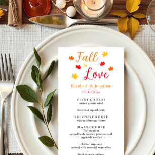 Menu Acontecimento de Casamento de Apaixonado