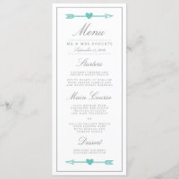 Adorável Arrows Janto de Casamento / Teal & Cinza