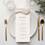 Menu Agate Marble Stone<br><div class="desc">Projetada para coordenar com nossa coleção natural de átomos de mármore, esta placa de menu personalizável que corresponde apresenta uma textura magnífica de árgula em cores naturais emparelhada com texto contemporâneo. Para personalização mais avançada deste design, por exemplo, alteração do layout, da fonte ou do tamanho do texto, clique no...</div>