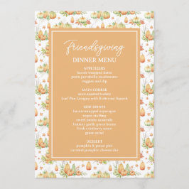 Menu Agradeço a amizade minimalista abençoada