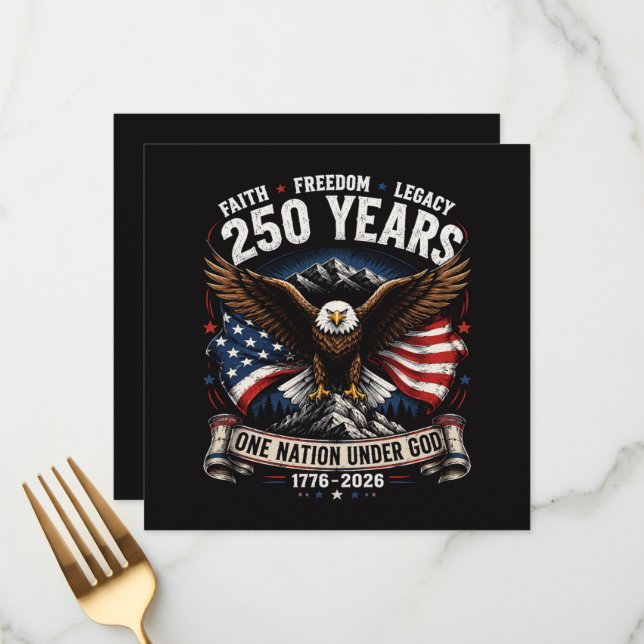 Menu Águia de 250 Anos Uma Nação Sob Deus (Frente/Verso In Situ)