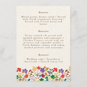 Menu Amarela Mostarda de Primavera Flor Roxa do Prado C