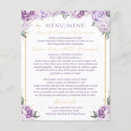 Menu Amigável do Orçamento da Quinceañera Floral R