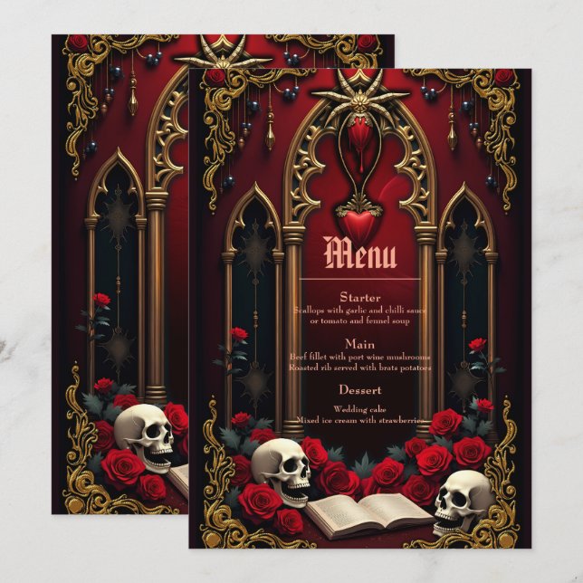 Menu Amor eterno nas sombras da escuridão (Frente/Verso)